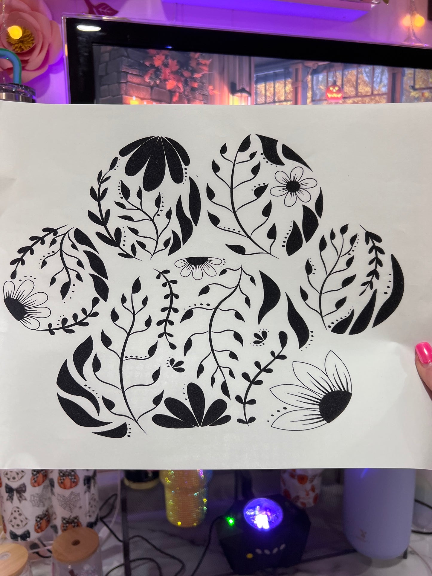 Flower Paw Print