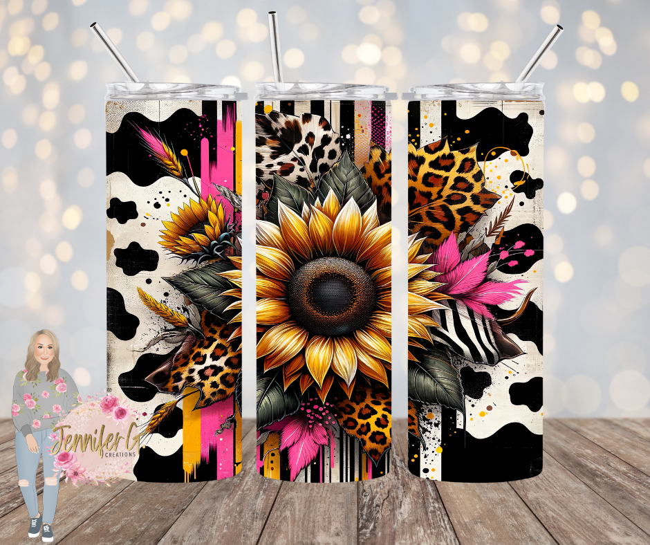 Sunflowers and Leopard