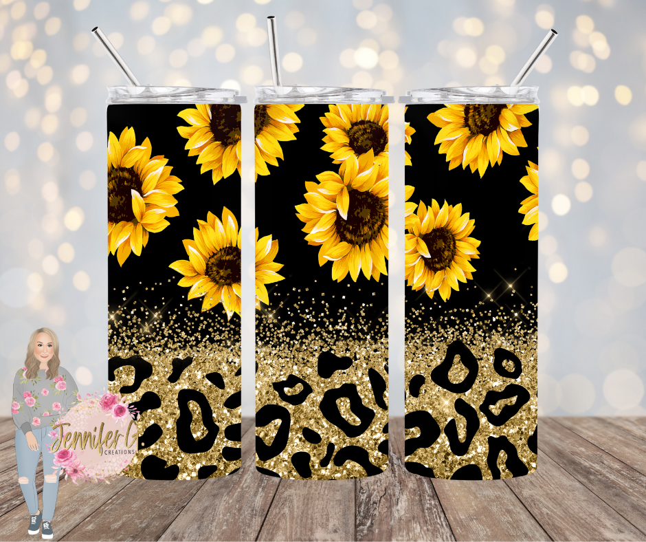 Sunflowers and Leopard