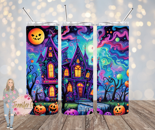 Watercolor Haunted House