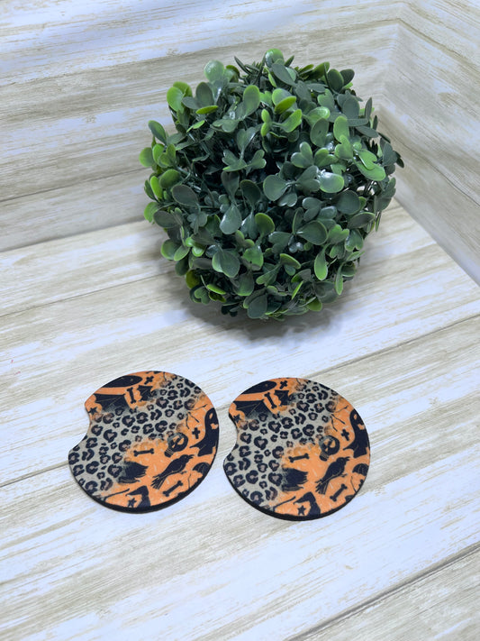 Leopard Halloween Car Coaster