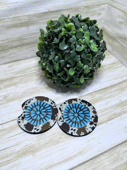 Turqouise Cow Car Coaster