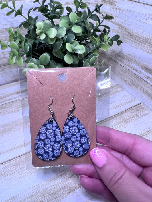 Blue Burts Earrings