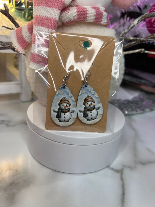 Snowman Earrings