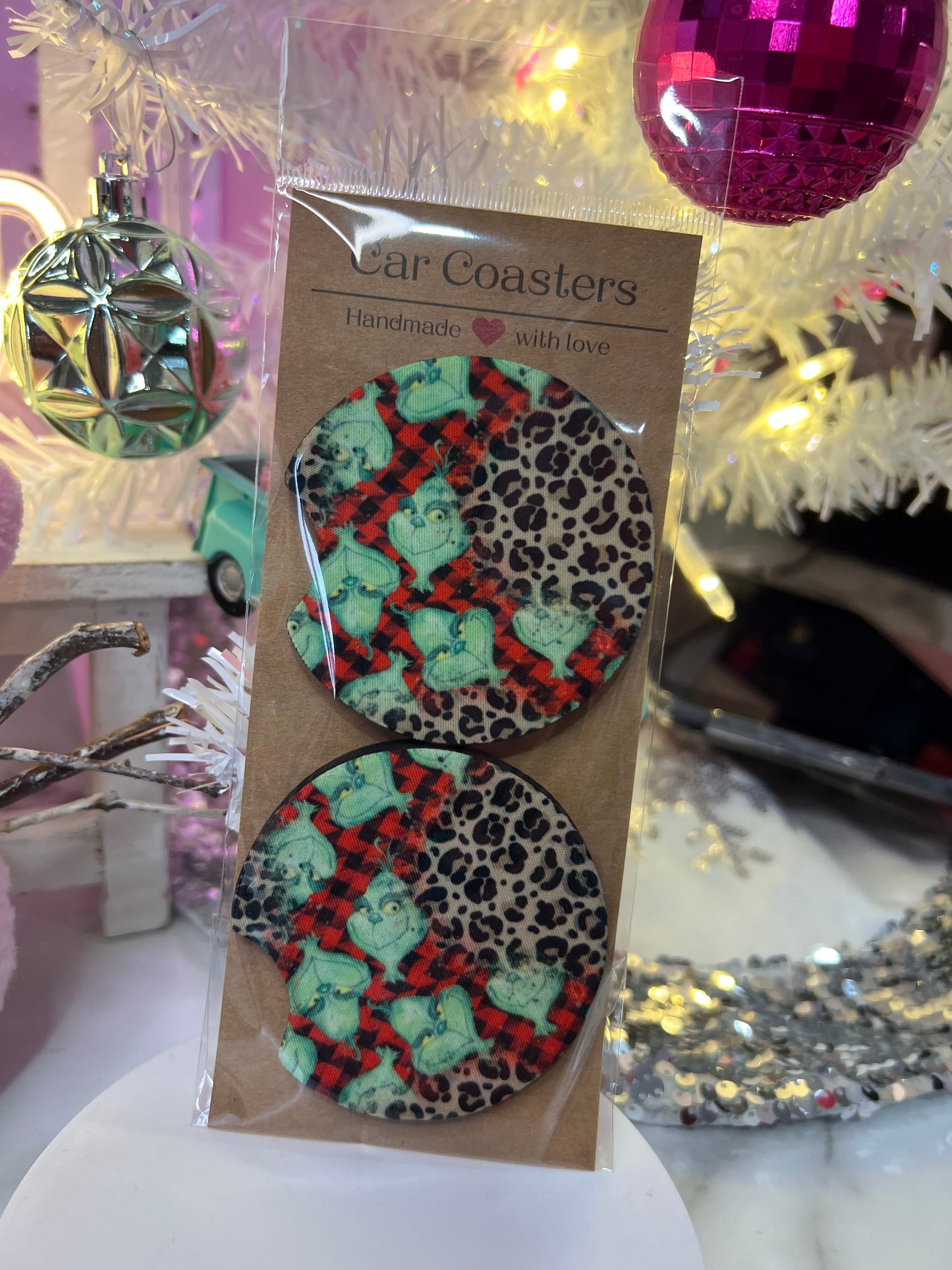 Green and Leopard Monster Coaster