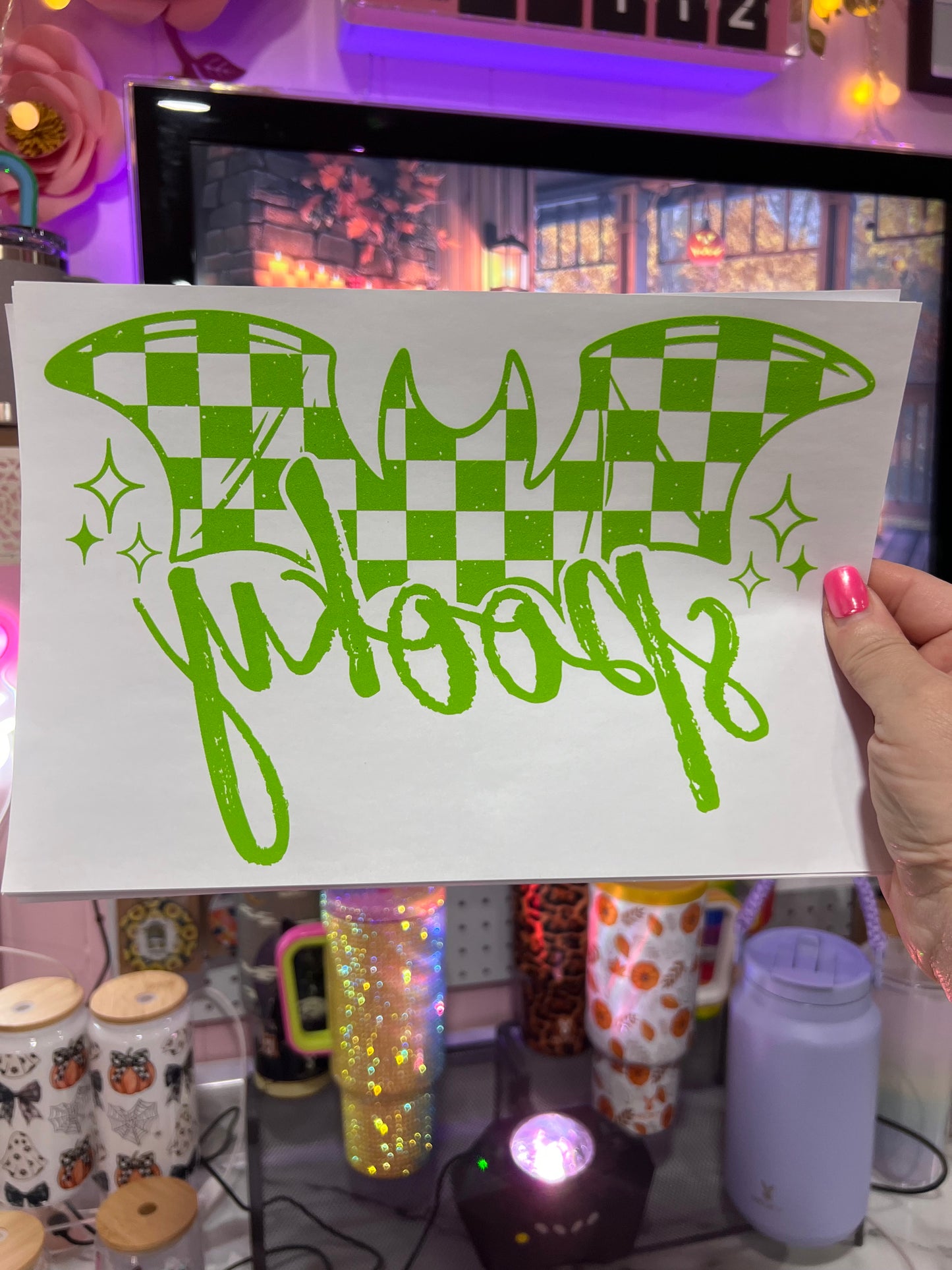 Green Spooky Bat