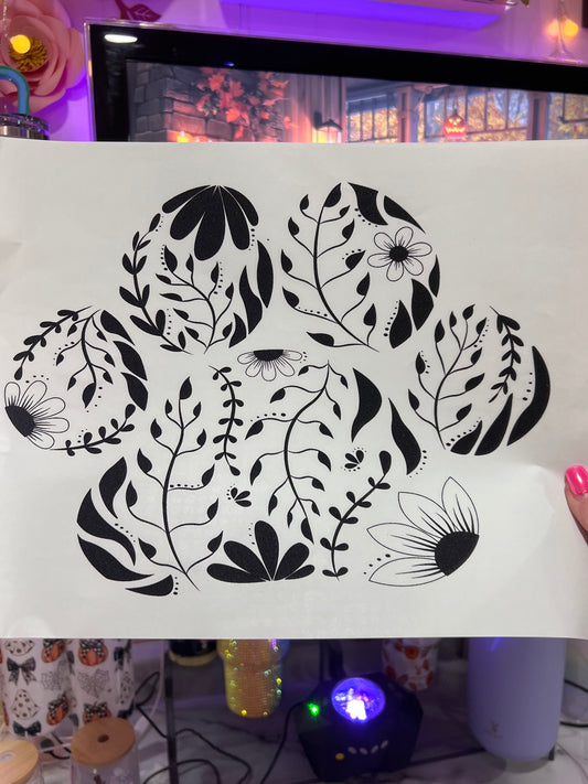 Flower Paw Print