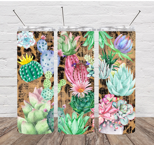 Leopard and Succulents