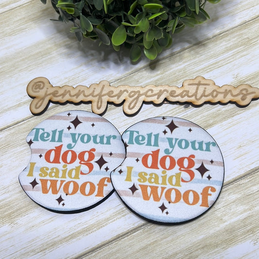 Woof Car Coaster