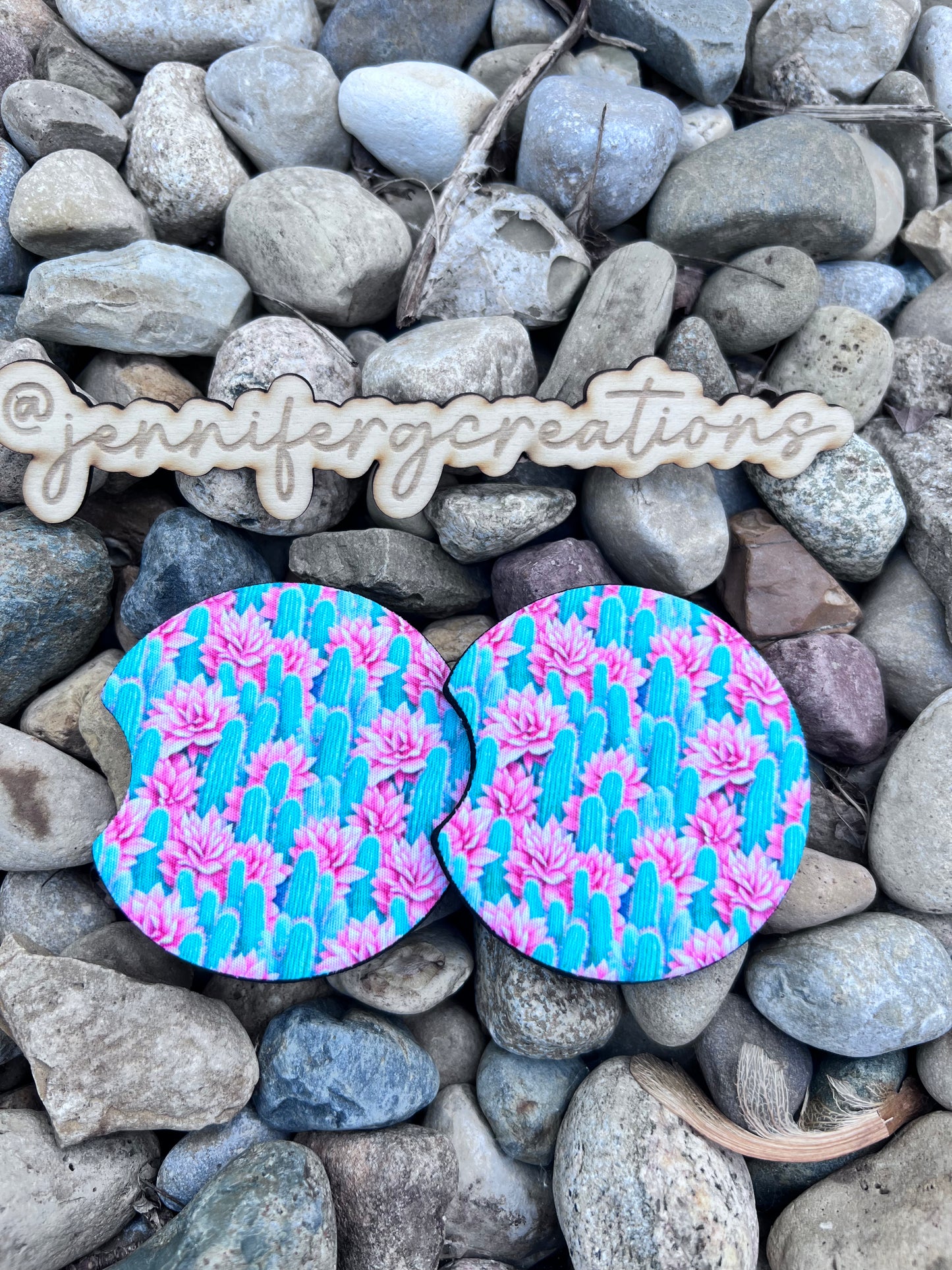 Cactus Flower Car Coaster