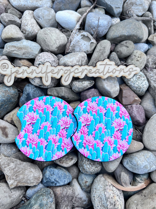 Cactus Flower Car Coaster