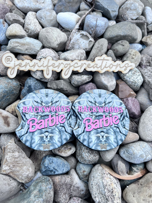 Backwoods Barbie Car Coaster