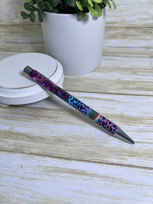 Purple and Teal Sunflower