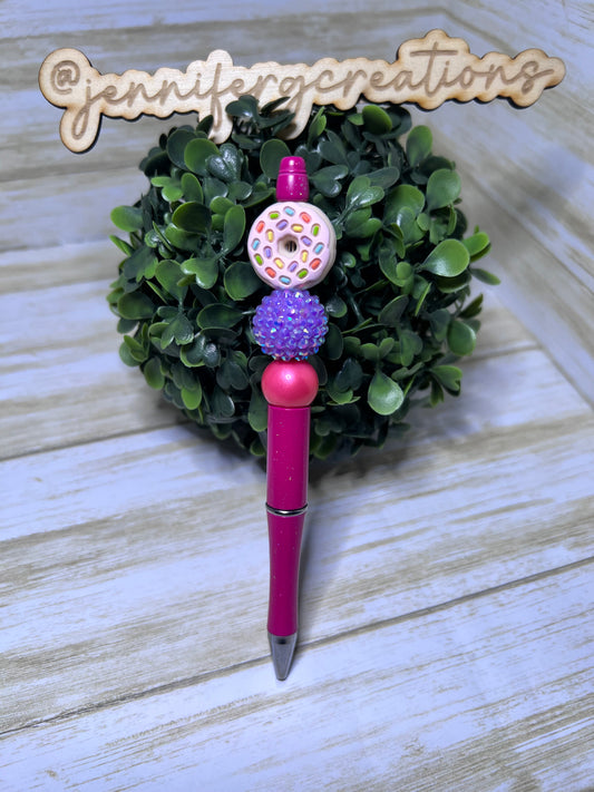 Pink Sprinkle Donut