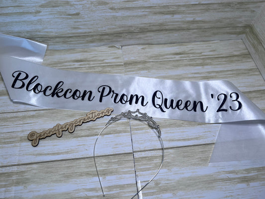 Customized Glitter Prom Sash